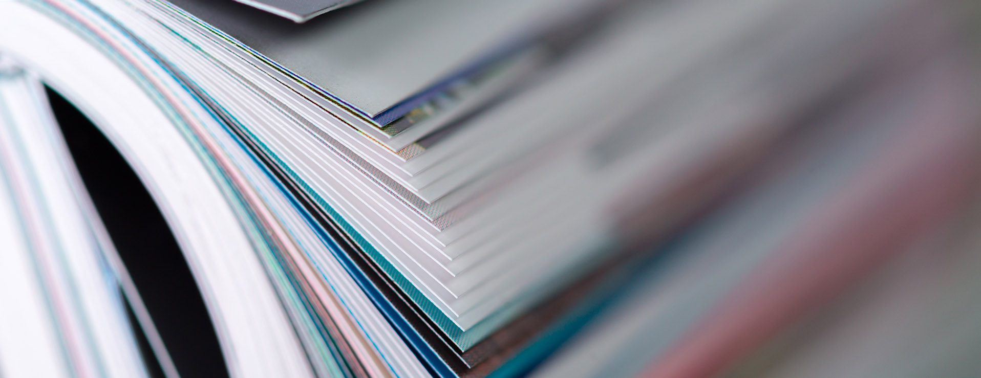 close up of paper magazines